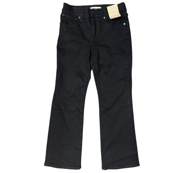 NWT Madewell Petite Kick Out Crop Jeans In Black Size 25P - Picture 4 of 10